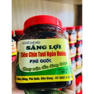 [HCM- ĐẶC SẢN PHÚ QUỐC] Tiêu Chín Ngào Đường Phú Quốc (Ăn Chay) Hiệu Sáng Lợi Đặc Sản Phú Quốc Hủ 200G_NGON KHÓ CƯỠNG
