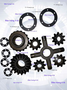 Bộ ruột vi sai xe ô tô 1060 lắp cho cầu trước xe 2 cầu 35 đến 6 tấn và cầu sau xe 35 tấn loại láp 16 then EQ1060 bộ bánh răng vi sai xe ô tô