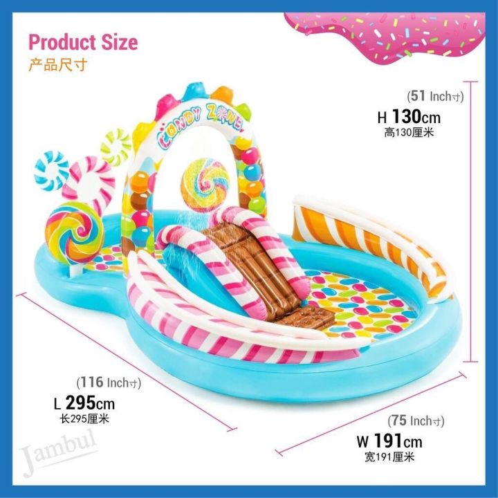 Intex Candy Zone Inflatable Kids Swimming Pool NEW! Ready Stock