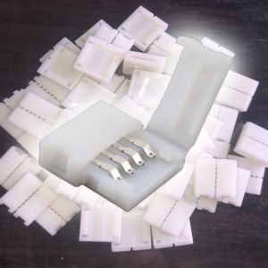 50 pcs 2P 3P 4P 5P 6P Solderless Clip -on CouplerConnector for RGB Single Color LED Strip Light