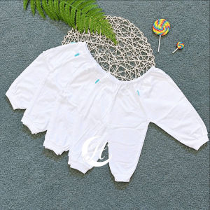 (3-22kg) COMBO 5 Quần dài trắng bo gấu thun cotton 100% cho bé