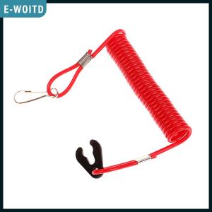 E-WOITD 2.0m Boat Motor Kill Stop Switch & Safety Tether Lanyard For Outboard Engine Motor Parts Emergency Flameout Rope