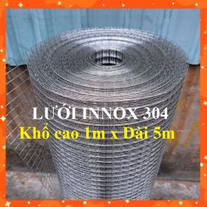 (Khổ cao 1m x Dài 5m) Lưới sắt INOX 304 loại tốt không gỉ sét phù hợp làm chuồng trại vật nuôi làm chuồng nuôi thú cưng