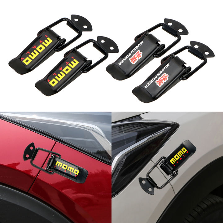 2Pcs Bumper Security Hook Lock Auto Universal Clip Kit Clip Hasp For ...