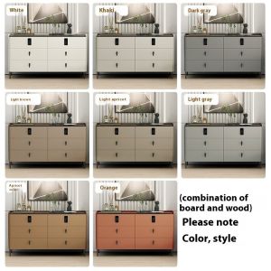 [CozyNest ]Chest Of Drawer Full Solid Wood Bucket Nordic Storage Simple And Luxurious Pas Lock Rock Board Small Household Living Room Side