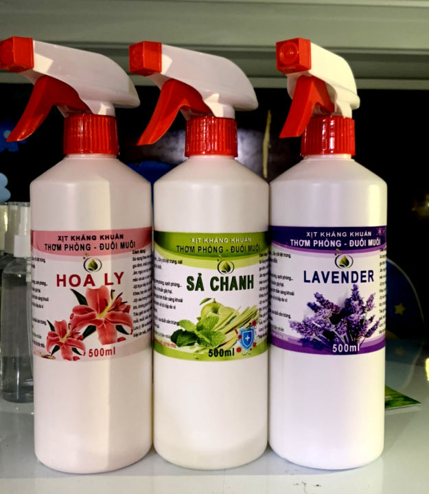 500ML - CHAI XỊT thơm phòng,khử khuẩn hương sả chanh,tinh dầu sả chanh ...