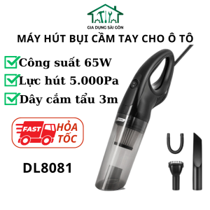 Máy Hút Bụi Cầm Tay Mini Không Dây Deli - Làm Sạch Cho Ô Tô Đồ Dùng Trong Gia Đình - Nhỏ Gọn Dễ Sử Dụng