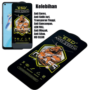 Pelindung Layar Kaca ESD HD For Xiaomi Redmi 12C / 9C / 10A / 10C Tempered Ponsel Anti static