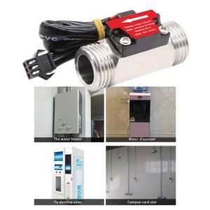 Nước độ chính xác cao chảy Cảm biến 1/2 sáng tạo trong ống nước chảy cảm biến chức năng điều khiển bằng thép không gỉ