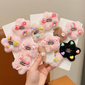 ED - JEPITAN RAMBUT ANAK BULU KOREA MODEL BINTANG KARAKTER CUTE / AKSESSORIS RAMBUT KLIP ANAK FASHION KOREA