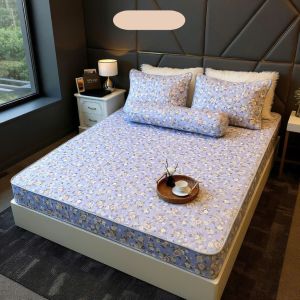 Bộ Ga Gối 4 Món Trần Bông Chất Liệu Cotton BamBoo Sơi Tre Mềm Mại Có Độ Thoáng Khí Cao Thân Thiện Với Làn Da