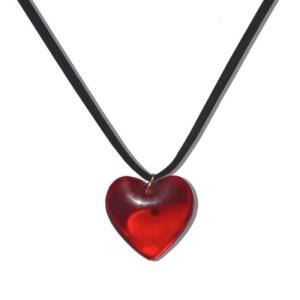 Heart Pendant Necklace Heart Choker Long Chain Love Necklace Men Women Chocker Party Accessories Gift for Women Girl Men