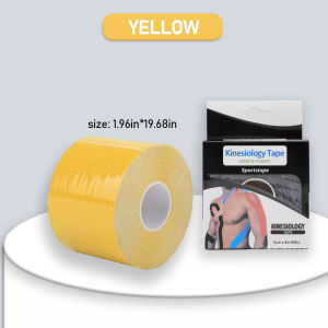 5cm*5m Kinesiology tape inquiry tape kinesiology tape Sport Elastic Tape Physio Strapping Muscle Tape Pain Care Waterproof Athletic Sports Lifting Tape with High Elastic for Pain Relief muscle tape