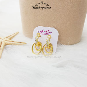 Bông Tai Khuyên Tai Nữ Dáng Tròn Mạ Vàng 18k Thời Trang Cao Cấp Cho Nữ B30V23 | Jewelry Queenn
