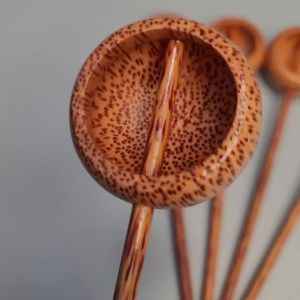 Gáo tròn múc mật/nước mắm/rượu bằng gỗ dừa cao cấp hàng loại 1 dạng tròn .Gỗ dày an toàn khi sử dụng
