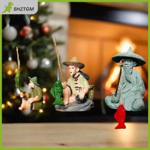 【SHZTGM】 รูปปั้นปลาเซนขนาดเล็ก1ชิ้นอุปกรณ์ตกแต่งตู้ปลารูปปั้นชาวประมงหินทรายโบราณสำหรับตกแต่งสวนตู้ปลา