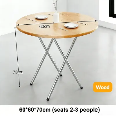 Home folding table dormitory folding table combination simple dining table balcony dining table portable small round table