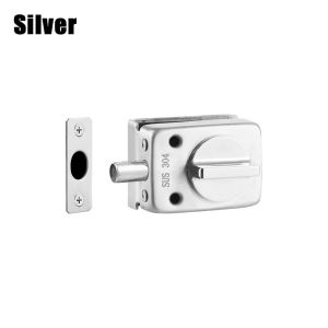 Anti Theft Glass Door Safety Lock Stainless Steel Frameless Door Ground Knob Lock Buckle