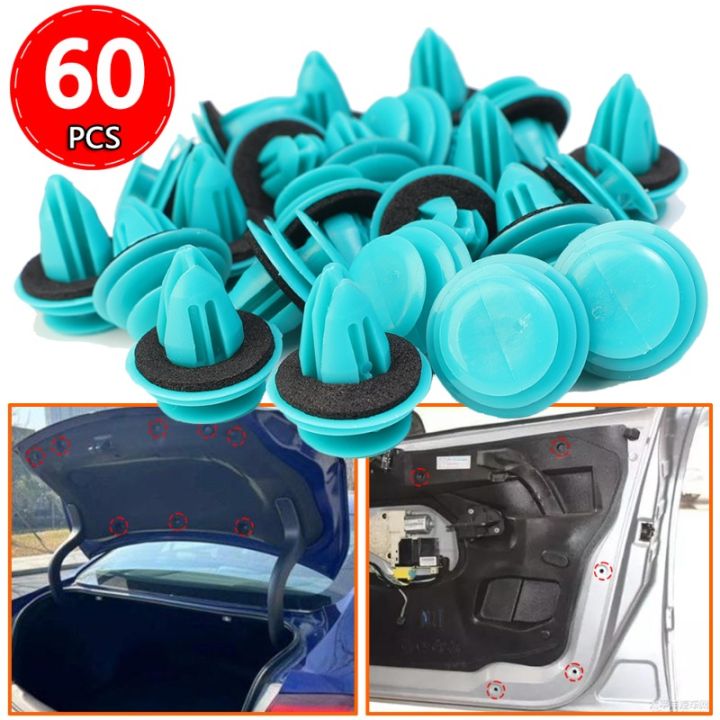 20-60pcs màu xanh lá cây Nylon Kẹp Giữ nội thất xe hơi bảng điều khiển ...