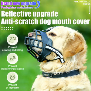 [24 Hour Shipping] Anti-bite adjustable dog mouth cover dog muzzle   medium and large dog pet mask dog mouth cover adjustable anti-bite mask drinkable water  anti-bite anti-eating and anti-barking