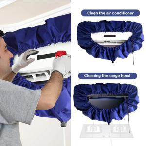 Air Conditioner Cleaning Cover M/L Washing Cover Cleaner Bags For 1-2P/2-3P With Tightening Belt Waterproof Dust Protective Cover With Water Pipe
