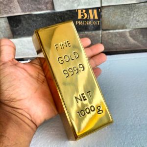 Miniatur Emas Batangan 1000 Gram / 1Kg Miniatur Emas Kuningan Diecast Fine Gold 9999 %