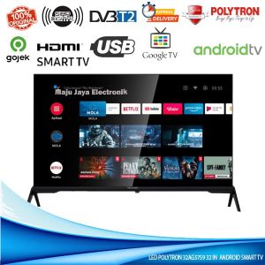 LED TV POLYTRON 32AG5759 32 In USB MOVIE HDMI Digital SMART ANDROID TV