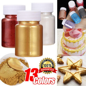 【High Quality+ In Stock】15g Edible Glitter Cake Decoration Powder Mousse Cake Macaron Chocolate Flash Powder Silver Pearl Powder Baking Color Dust