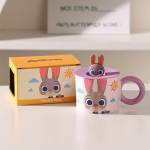 Judy Nick Big Ear Cup Ceramic Mug Children Milk Cup Crazy Zootopia Household Drinking Cup