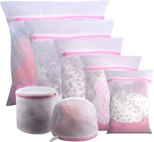 *KHS* 7pcs Washing Machines Durable Mesh Laundry Bags / Washing Bag With Zip Closure / Blouse Hosiery Stockin