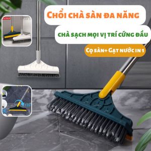 [FREESHIP ❤️] Cây Chà Sàn Nhà Tắm Đa Năng 2 Trong 1 Chổi Cọ Sàn Và Gạt Nước Xoay 120 Độ Dọn Sạch Mọi Góc Bẩn - ADU79