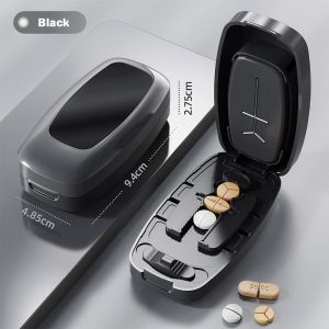 INVADER Tablet Quartering Pill Divider Divider Organizer 2/3/4 Parts Crusher Divider Portable Dustproof Divider for Small or Large Pills