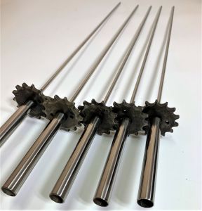 Cây xiên nướng thịt xây nướng inox không gỉ xiên inox nướng thịt có bánh răng cho lò quay