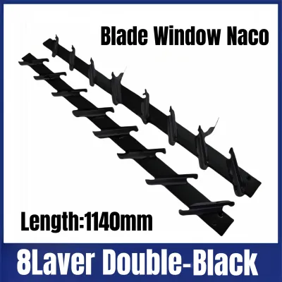 Blade Window Naco Nako Tingkap Louver Window Frame Tingkap Aluminium Naco Window Double Louvres Black Brown 1Pair/2pcs