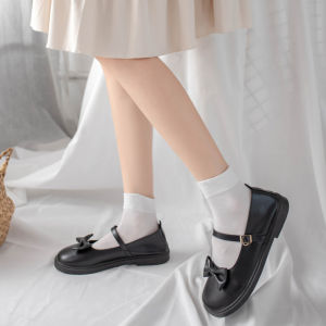 【♡Lovely girls house♡】Lolita Jk Versatile Velvet Thin Leg Socks Middle Tube Stockings Over Knee Ankle Socks