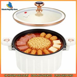 Vktech 8L Enamel Coated Electric Multi Cooker with Non-Stick Surface and Double Handles for Home Kitchen