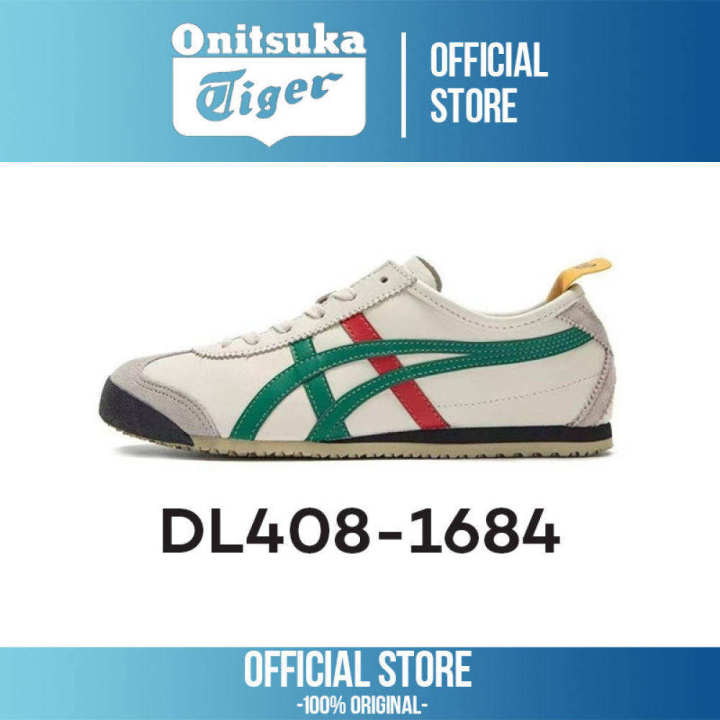 【24H Deliver】Onitsuka tiger MEXICO 66 Cream/Olive Green Low Top Unisex