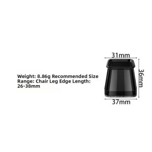 ZEIIE 1/8pcs Anti-Scratch Chair Leg Floor Protectors Non-Slip Square Shape Furniture Leg Pads Durable Self-Adhesive Furniture Floor Cups For Hardwood Floors