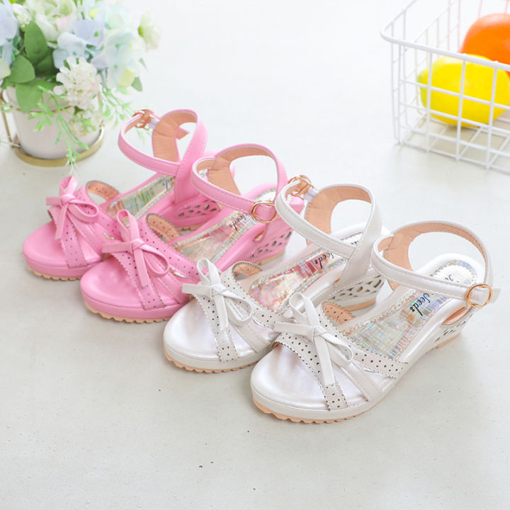 Fashion girls sandals wedge heel sandals for kids girls sandals