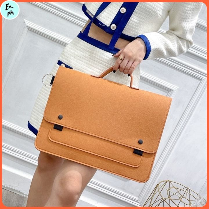 15 Inch Laptop Bag Hand Carry Lightweight Felt 2-Tone Fashion Office Laptop  Bag Lazada PH