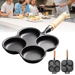 ChicLiving Egg Frying Pan 4 Cup Pancake Skillet Non Stick Breakfast Cooker Dapur Rumah Tangga