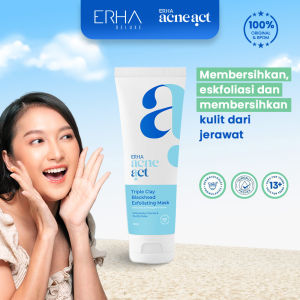 ERHA Acneact Triple Clay Blackhead Exfoliating Mask - Masker Komedo Wajah