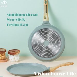 Vision Non-stick Maifan Stone Pancake Frying Pan High Temperature Resistant Steak Frying Pan Yuzi Roasted Frying Pan No Oil-Smoke Breakfast Grill Pan Suitable All Stove