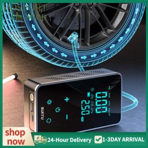 【HPS】 Car Tire Inflator 150PSI Wireless Air Compressor LCD Display Electronic Inflatable Pump High Precision 1800MAH for Motorbike Vehicle Balls