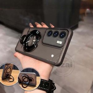 Case Vivo Y21d Y31 Y19s Y04 Y29 Case with Magnetic Stand Holder Soft Shockproof Clear Luxury Back Cover