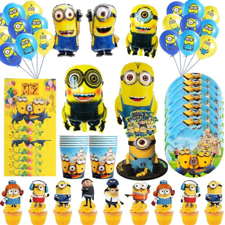 [Hot K] Disney Miniones Birthday Party Decorations Cartoon Yellow Man ...