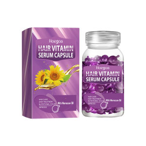 Hoegoa Purple Hair Essential Oil Care Capsules Improve Hair Drying Knot Breaking Dandruff Cleaning