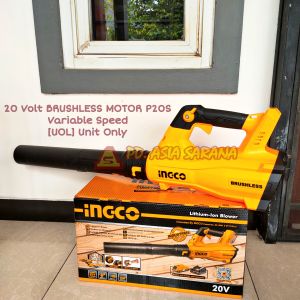 Brushless Cordless Blower 8.5m³ INGCO CABLI20428 Mesin Tiup Daun P20S