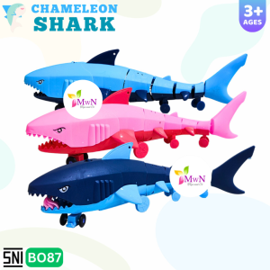 MwnToys Mainan Ikan Hiu Chameleon Musik Jalan BO87