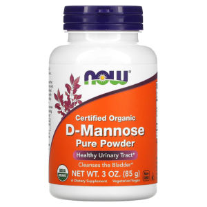 NOW Foods Organic D-Mannose Available Pure Powder or Capsules Supports Healthy Urinary Tract Choose 85 or 170 g